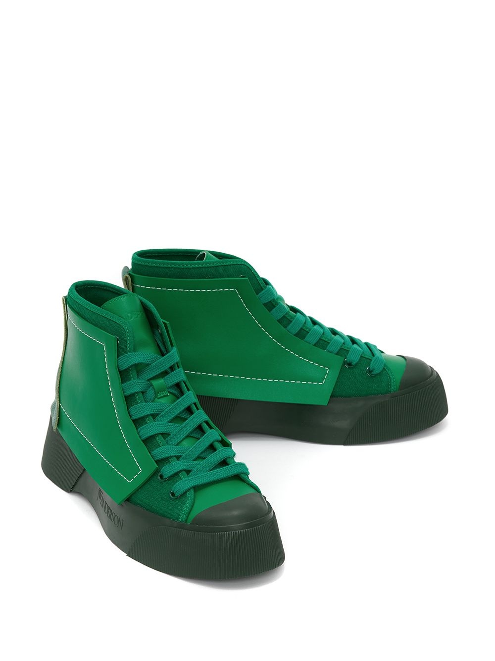 panelled high-top sneakers - 2