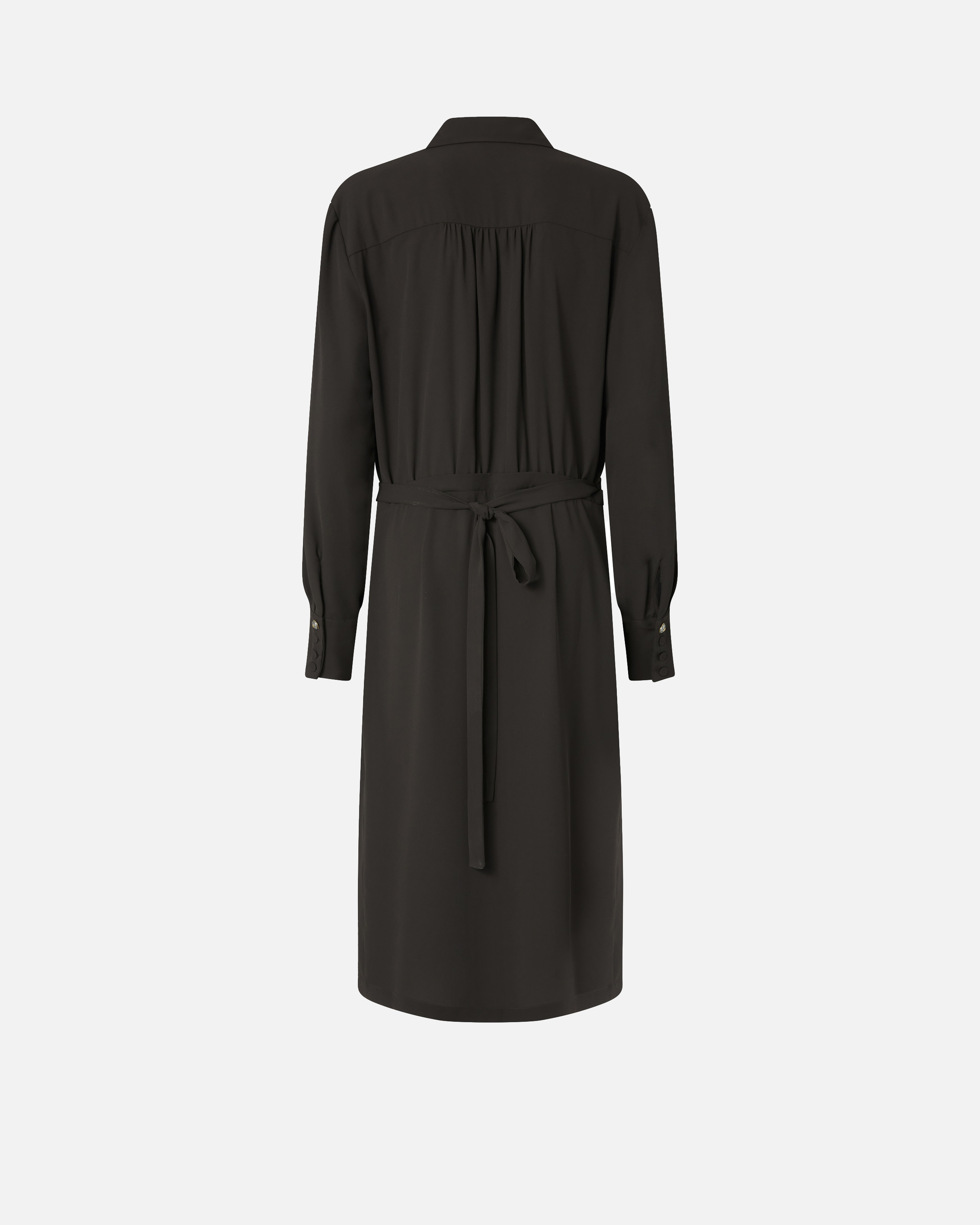 MIDI SHIRT DRESS WITH BELT - 2