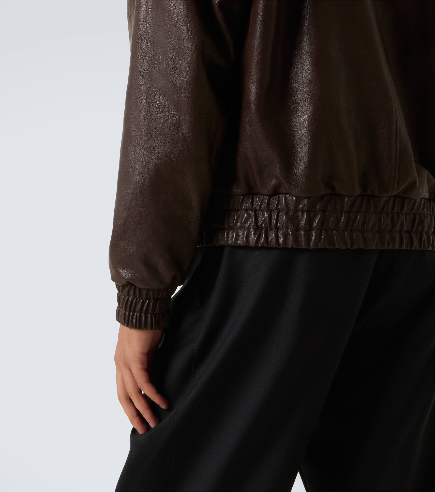 Leather bomber jacket - 6