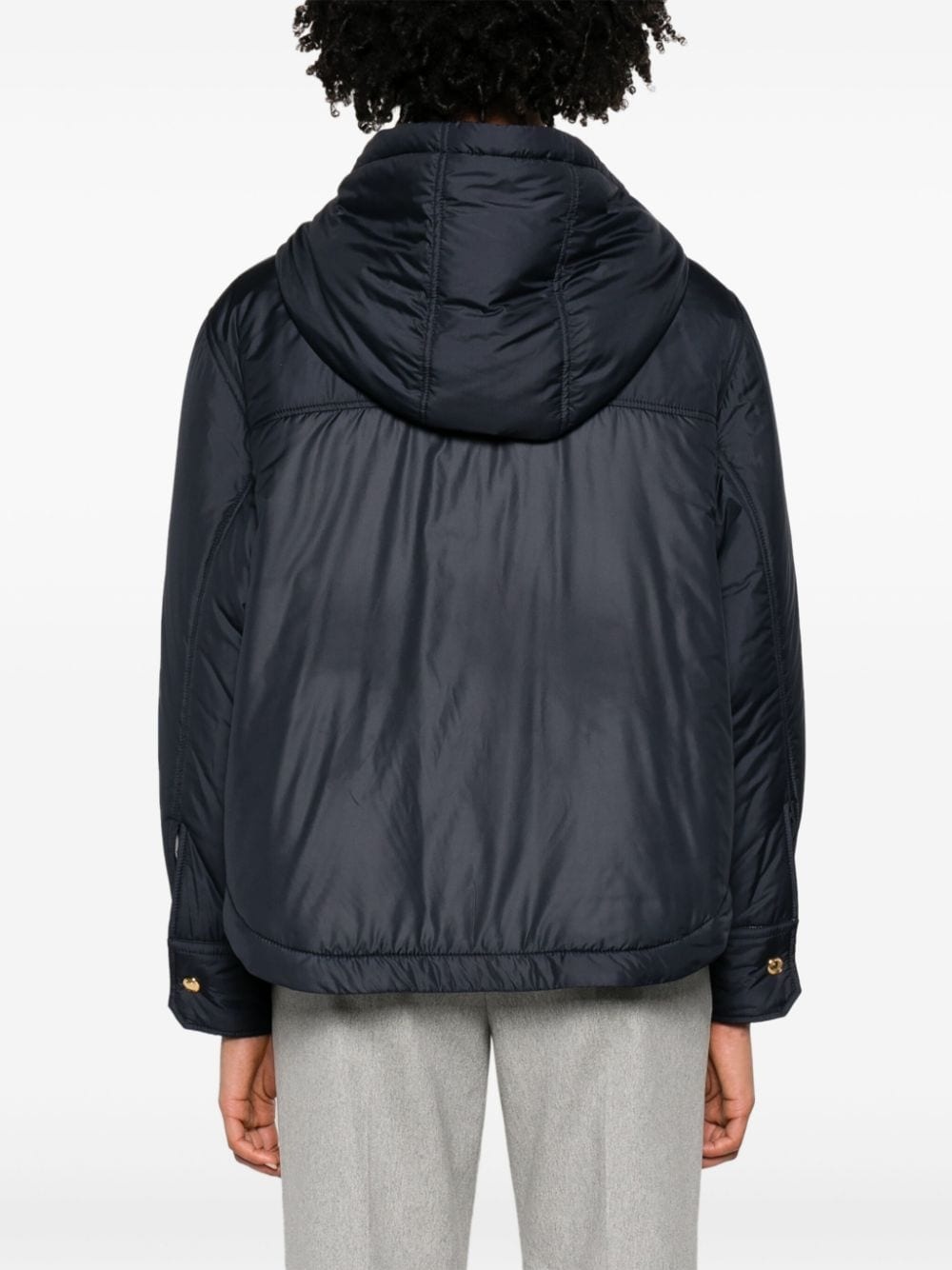 hooded down shirt jacket - 4