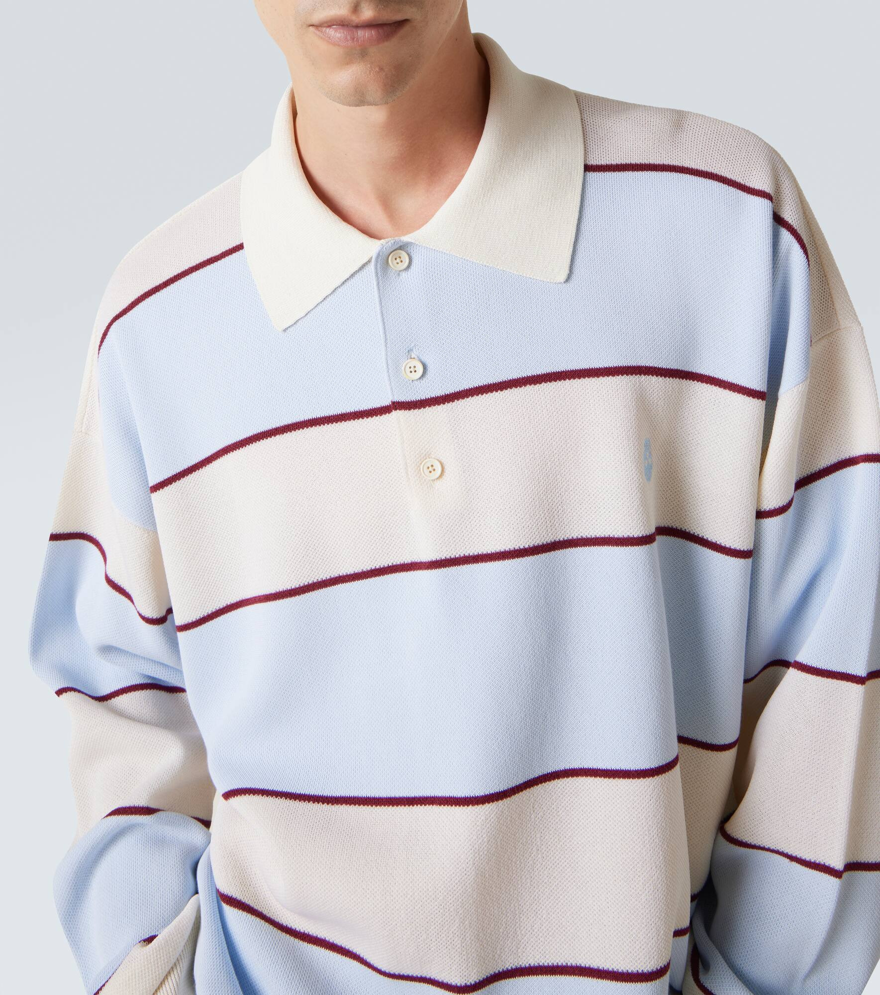 Skull striped polo shirt - 5
