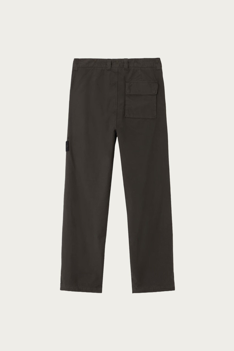 Stone Island Canvas Weave Cotton Trousers - Lead Grey outlook