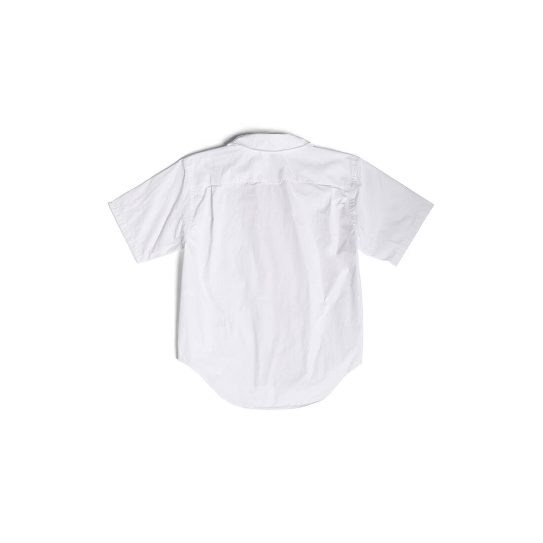 Men's Trompe L'œil Short Sleeve Shirt in White - 2