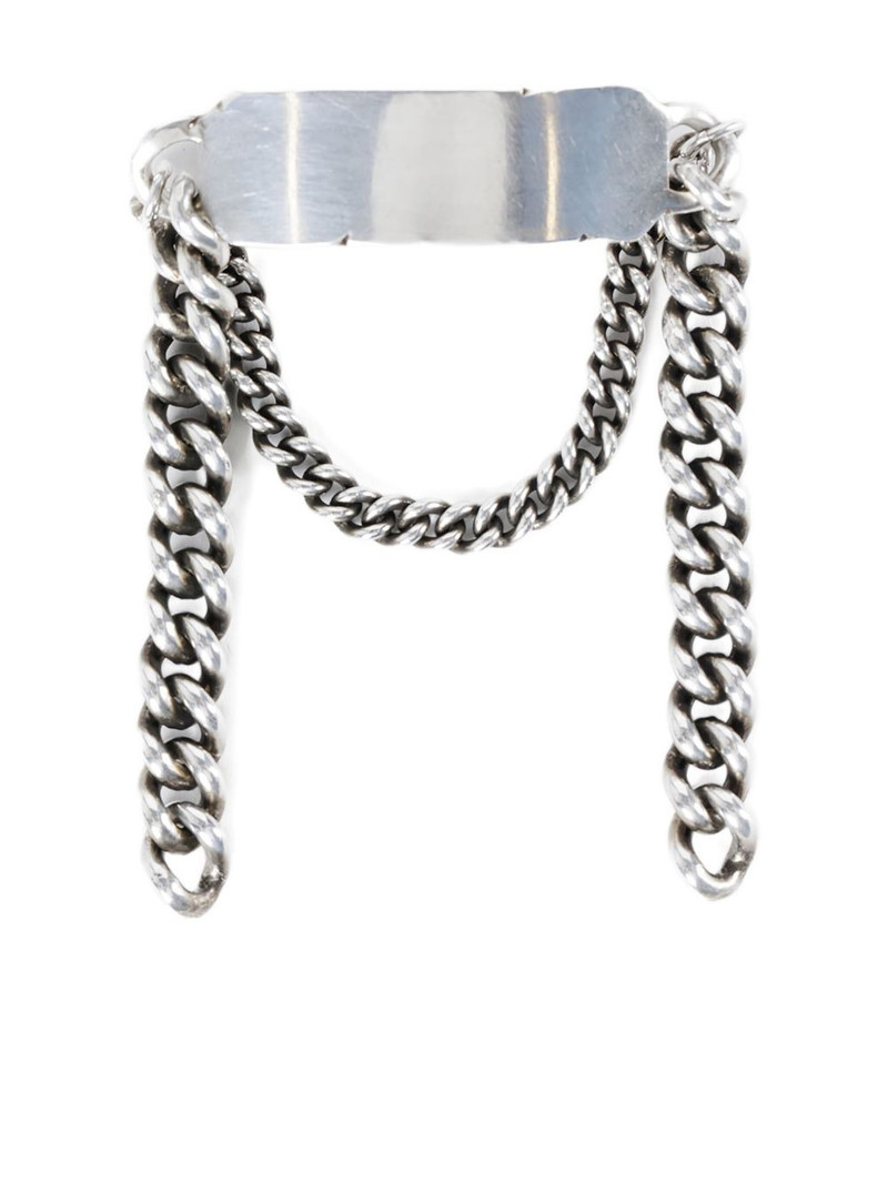 engraved-plaque silver bracelet 1