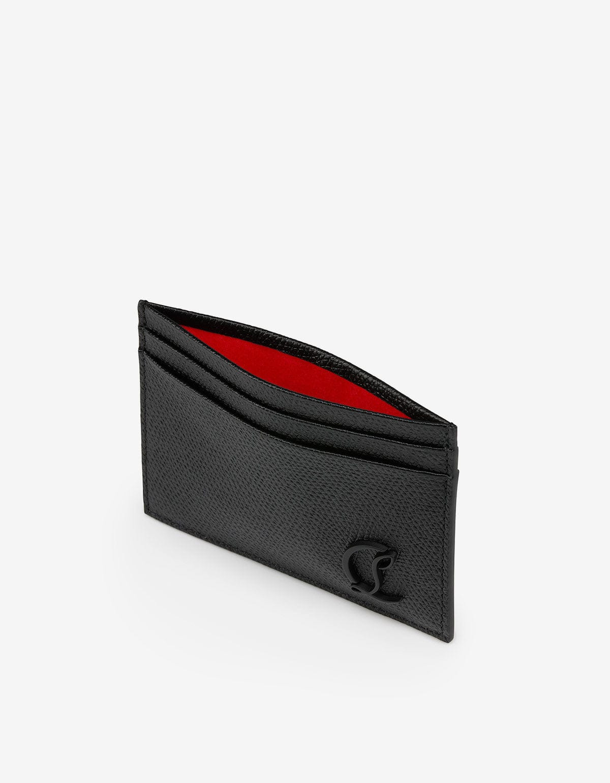 Christian Louboutin Black Mooncrest Leather Card Holder - 3