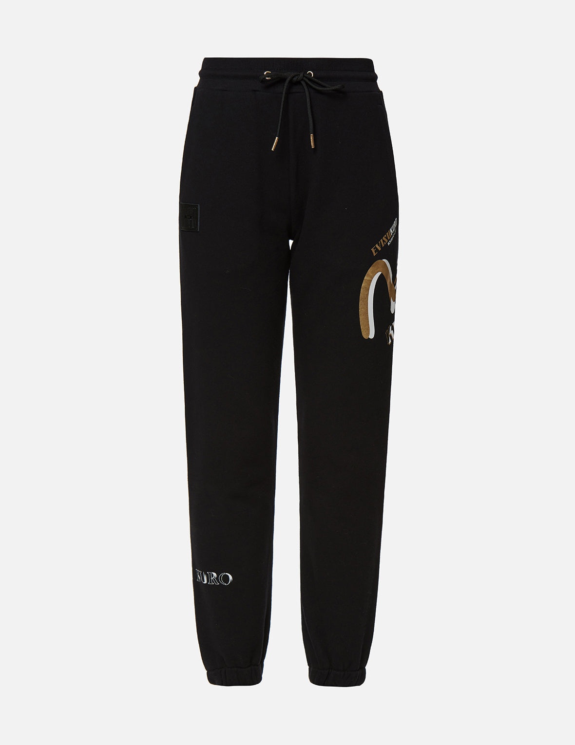 Cast Shadow Effect Seagull Foil Print Sweatpants - 17
