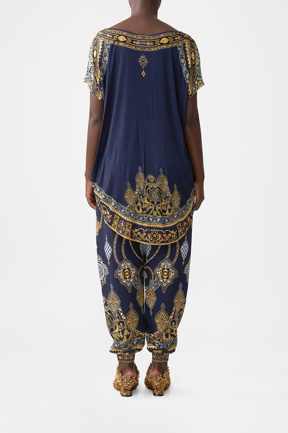 JERSEY TRACK PANT WITH SILK DETAILS - 3