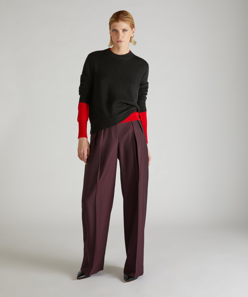 Regular-fit crewneck sweater in certified merino wool 5