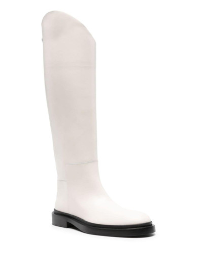 Jil Sander leather knee-high riding boots outlook