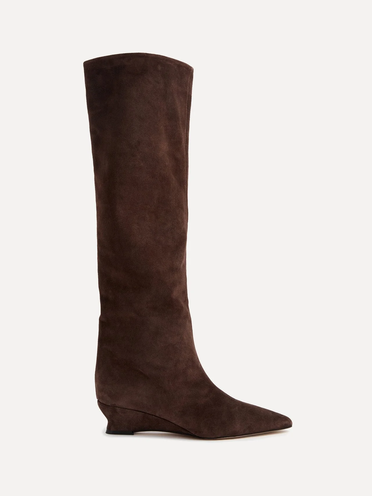 Camille Tall Boot in Chocolate Suede | Le Monde Béryl - 1