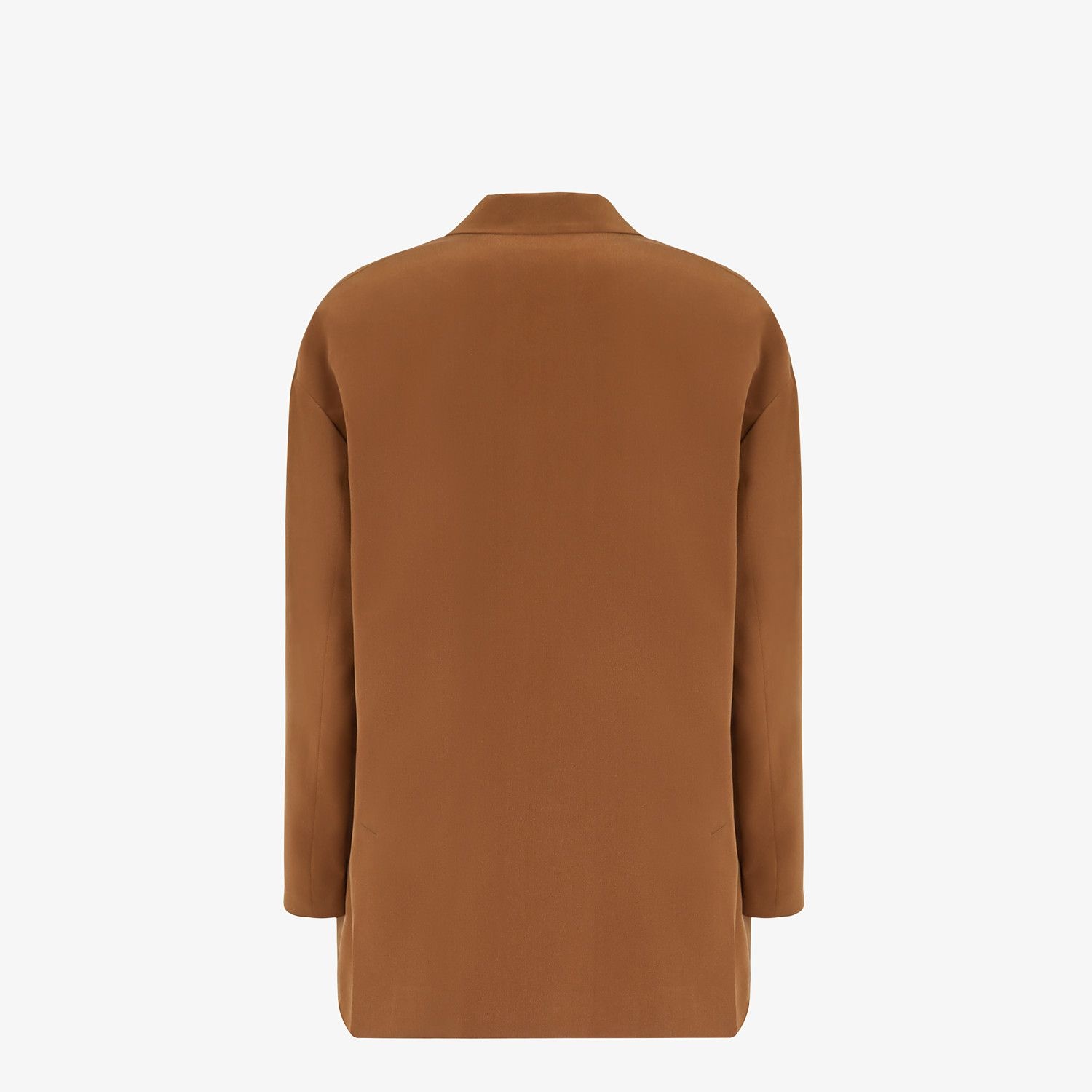 Brown crêpe de chine blazer - 2