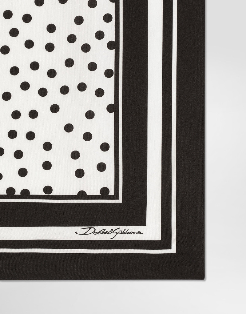 Dolce & Gabbana Polka dots silk twill scarf 70x70 outlook
