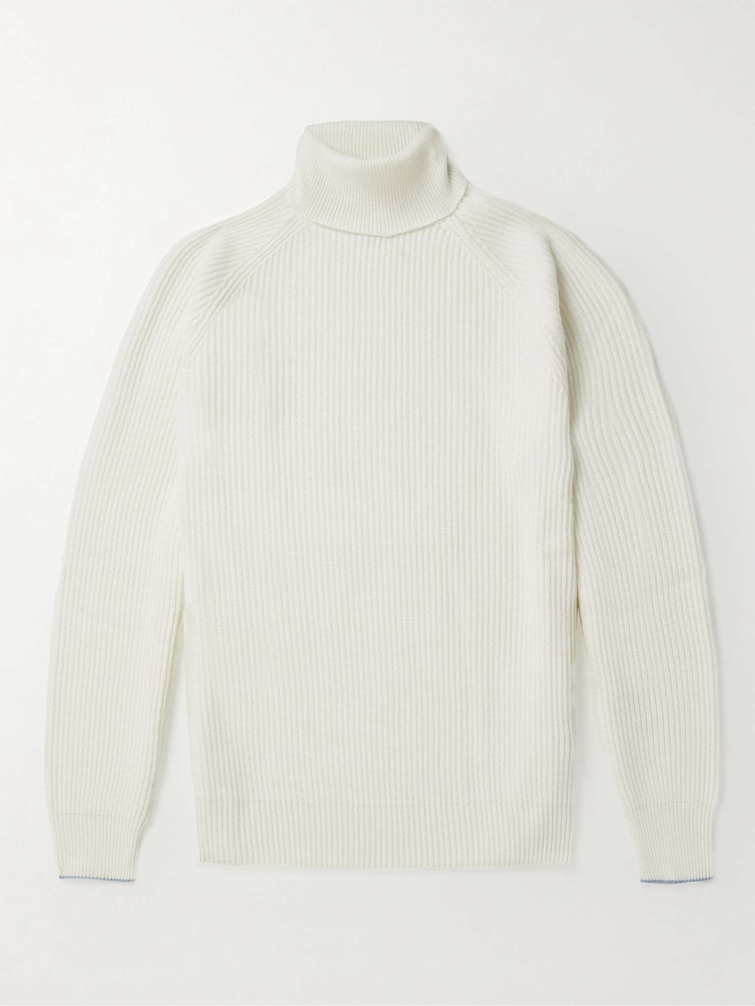 Ribbed Cashmere Rollneck Sweater - 1