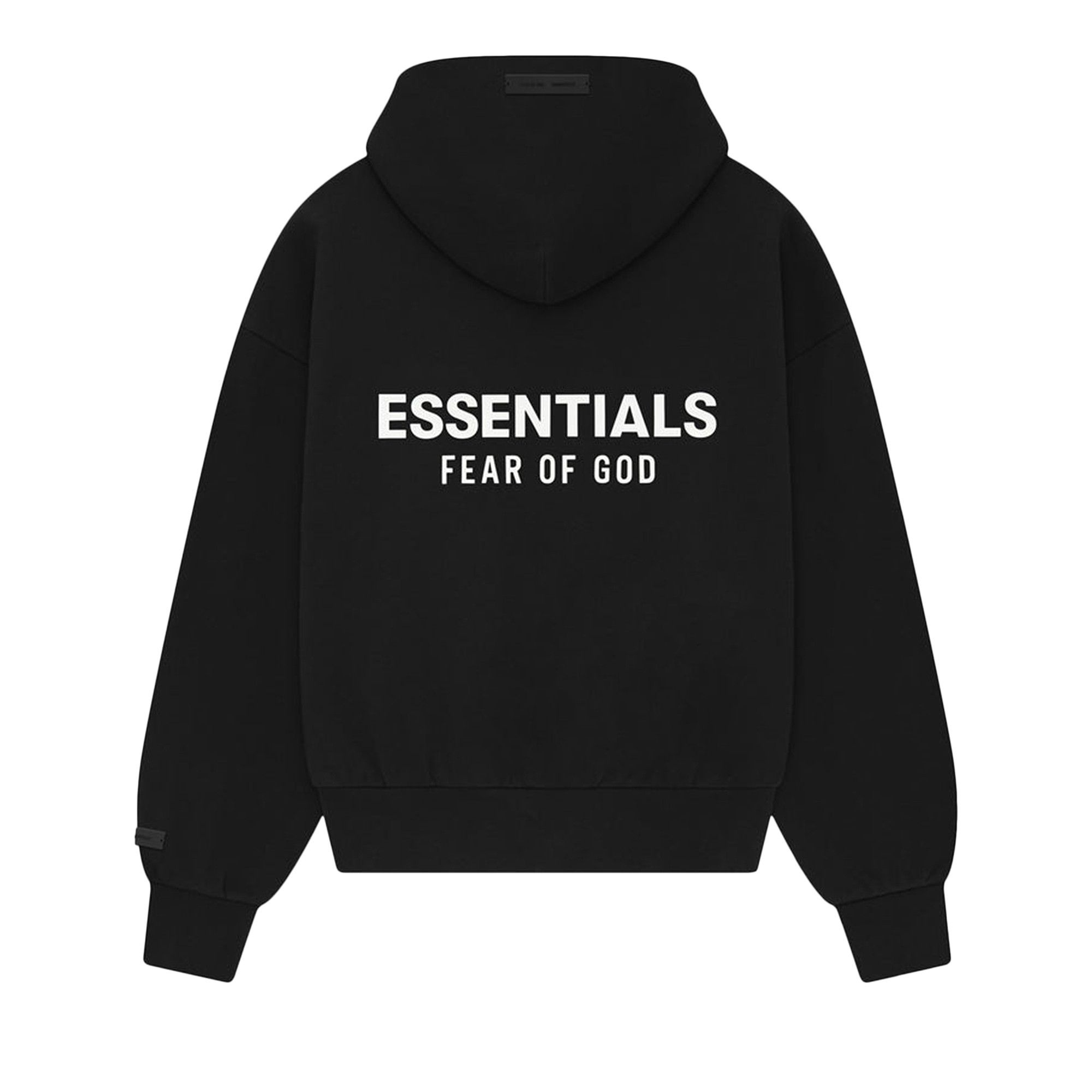Fear of God Essentials Classic Full Zip-Up Hoodie 'Jet Black' - 2