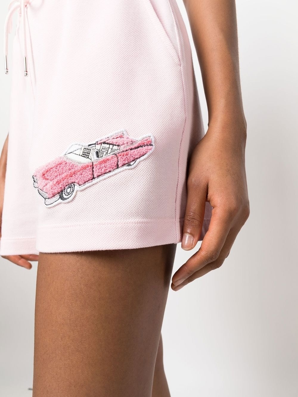 car-embroidered piqué shorts - 5