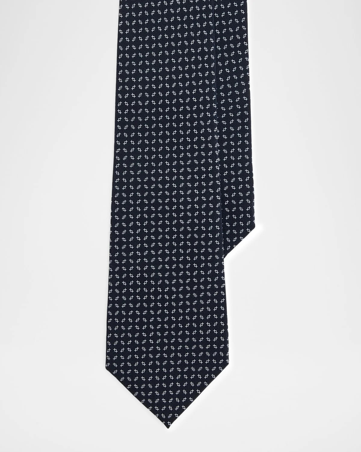 Men's Silk Micro-Geometric Tie - 1