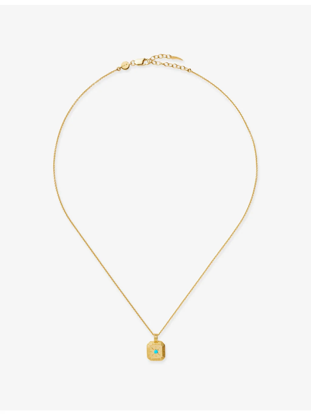 December Birthstone 18ct Gold Vermeil Plated Sterling Silver Pendant Necklace - 1