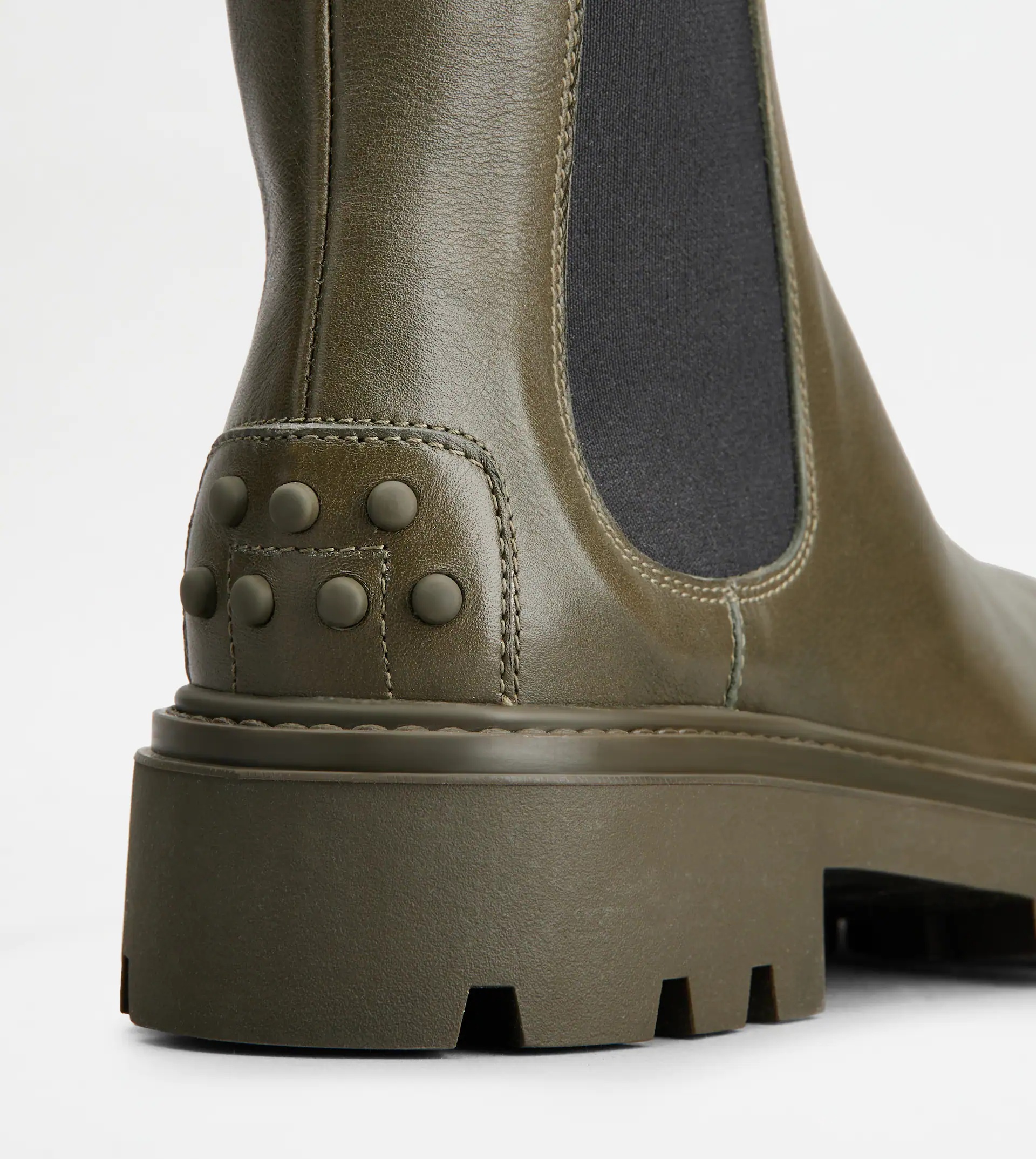 TOD'S CHELSEA BOOTS IN LEATHER - GREEN - 5