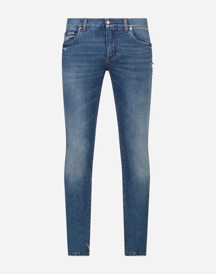 Stretch skinny jeans with small abrasions - 3