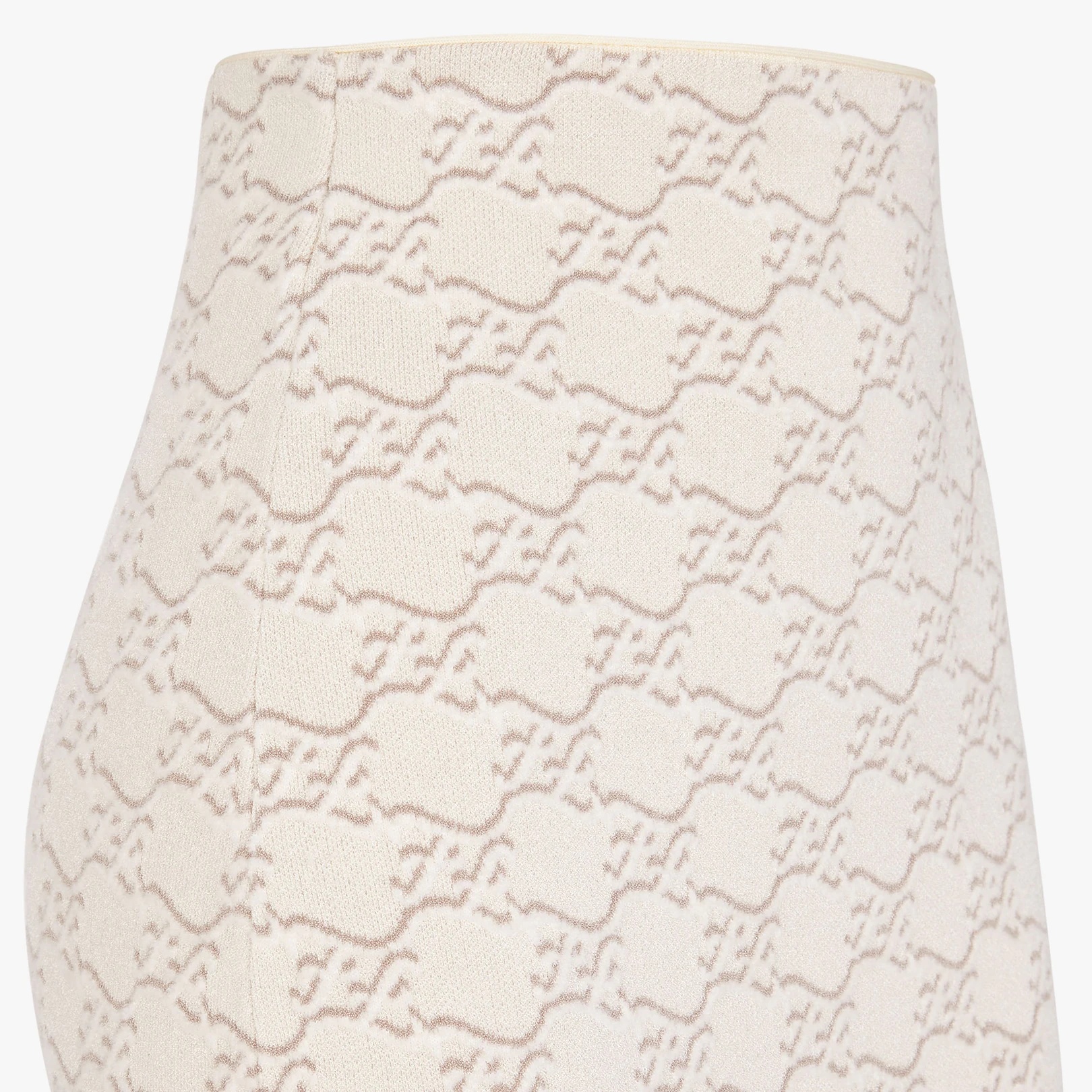 White velvet and viscose skirt - 3