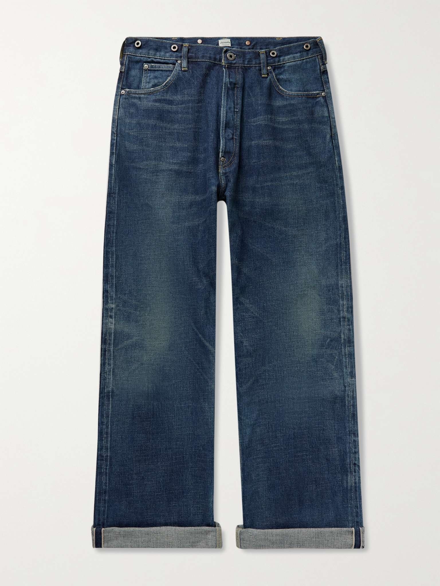 Distressed Selvedge Denim Jeans - 1