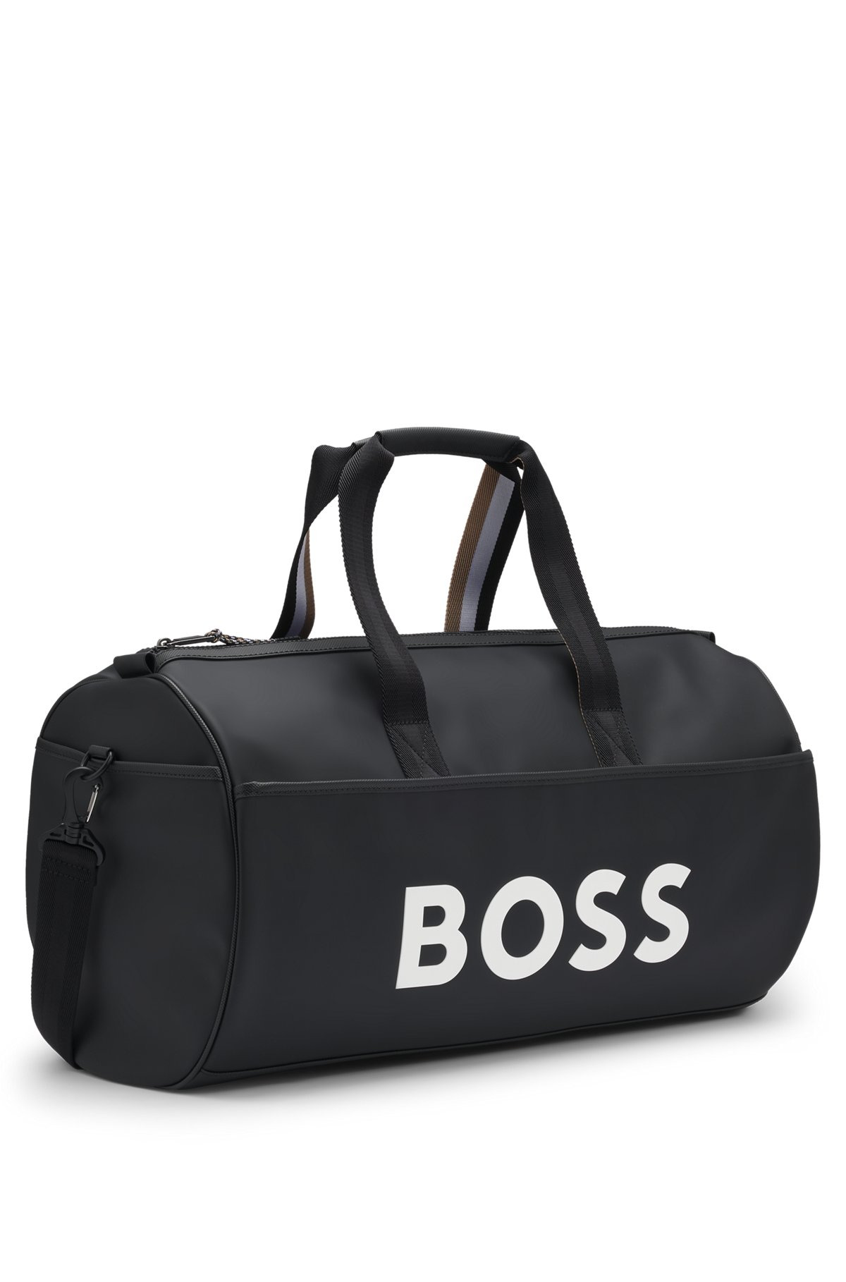 BOSS X MATTEO BERRETTINI  FAUX-LEATHER HOLDALL WITH CONTRAST LOGO - 5