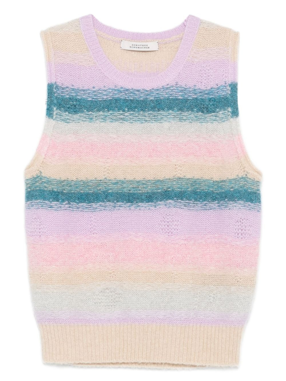 striped sleeveless top - 1