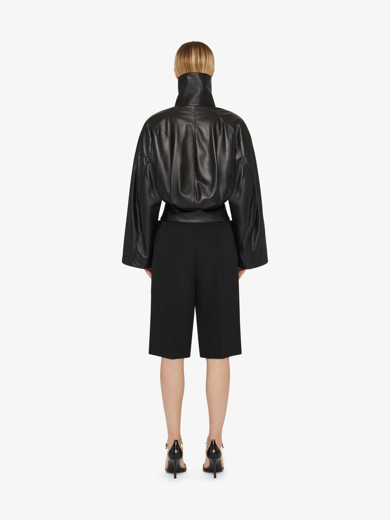 JACKET IN NAPPA WITH ADJUSTABLE COLLAR 4