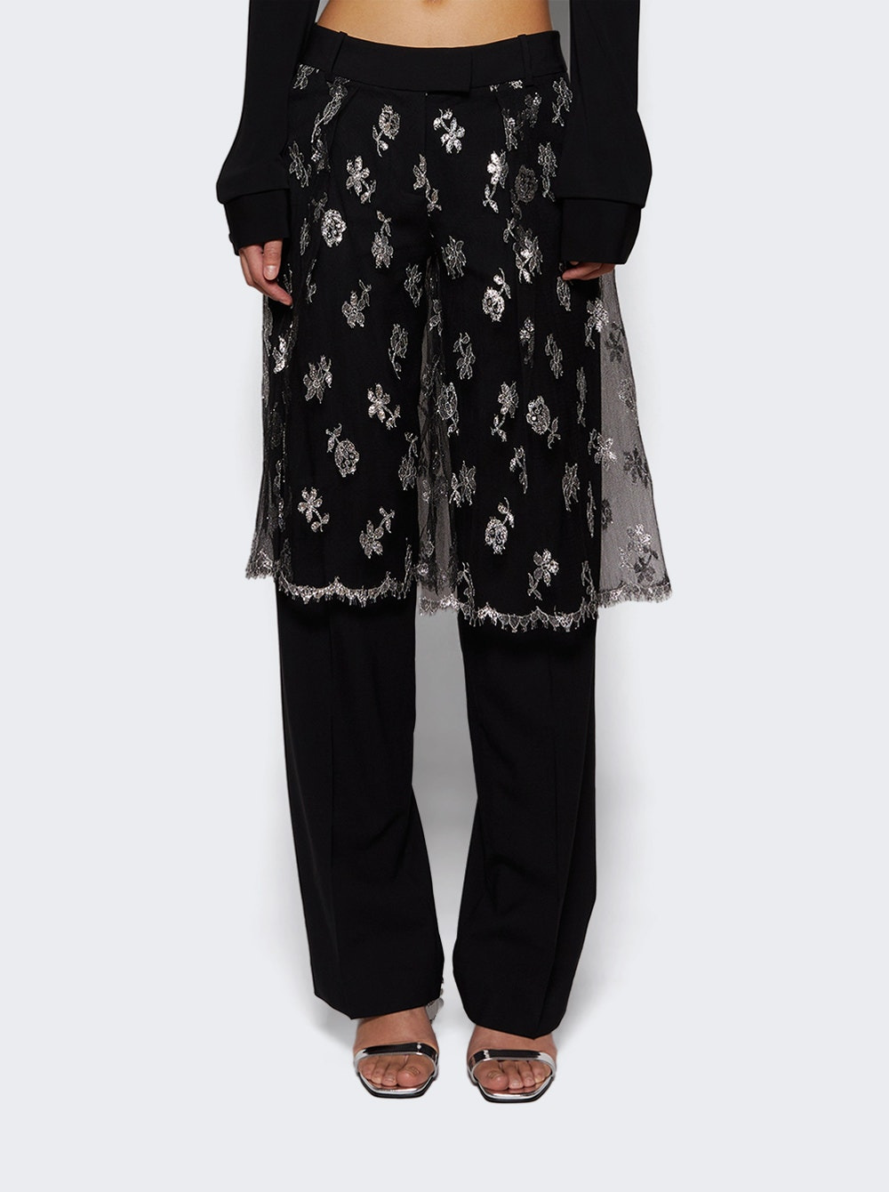Lace Sarong Trouser Black - 2
