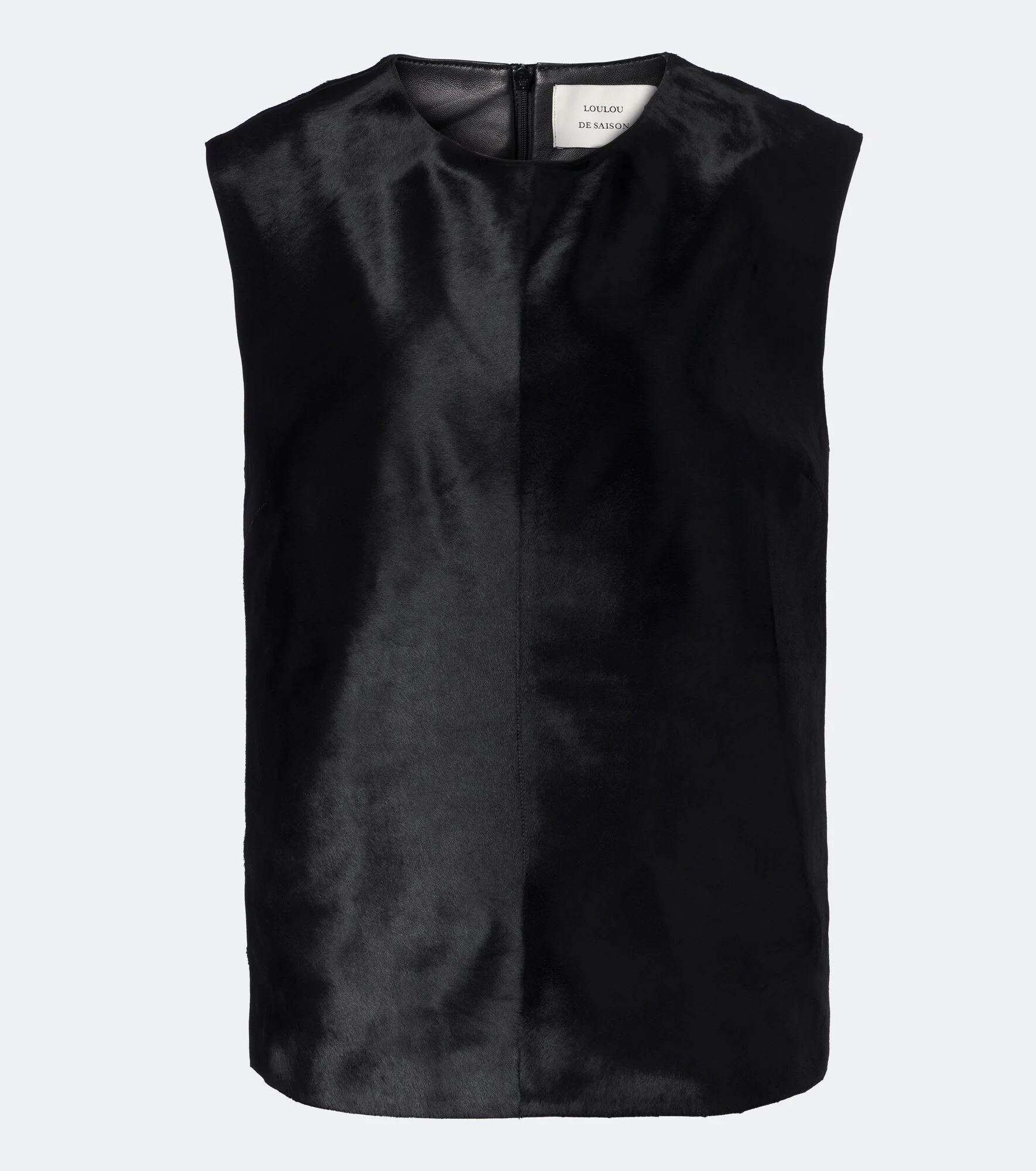 Juni pony-effect leather top - 1