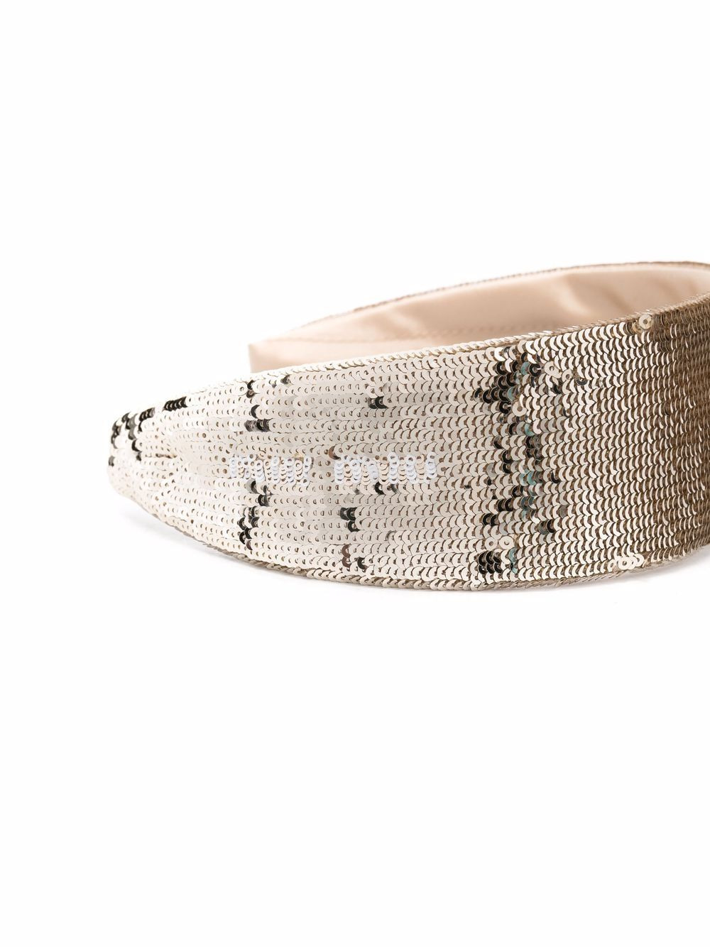 sequin-embellished wide headband - 3