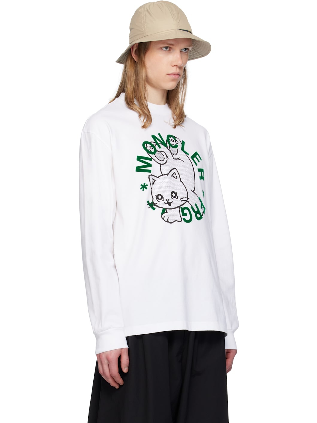 Moncler x FRGMT Hiroshi Fujiwara White Cartoon Logo T-shirt - 2
