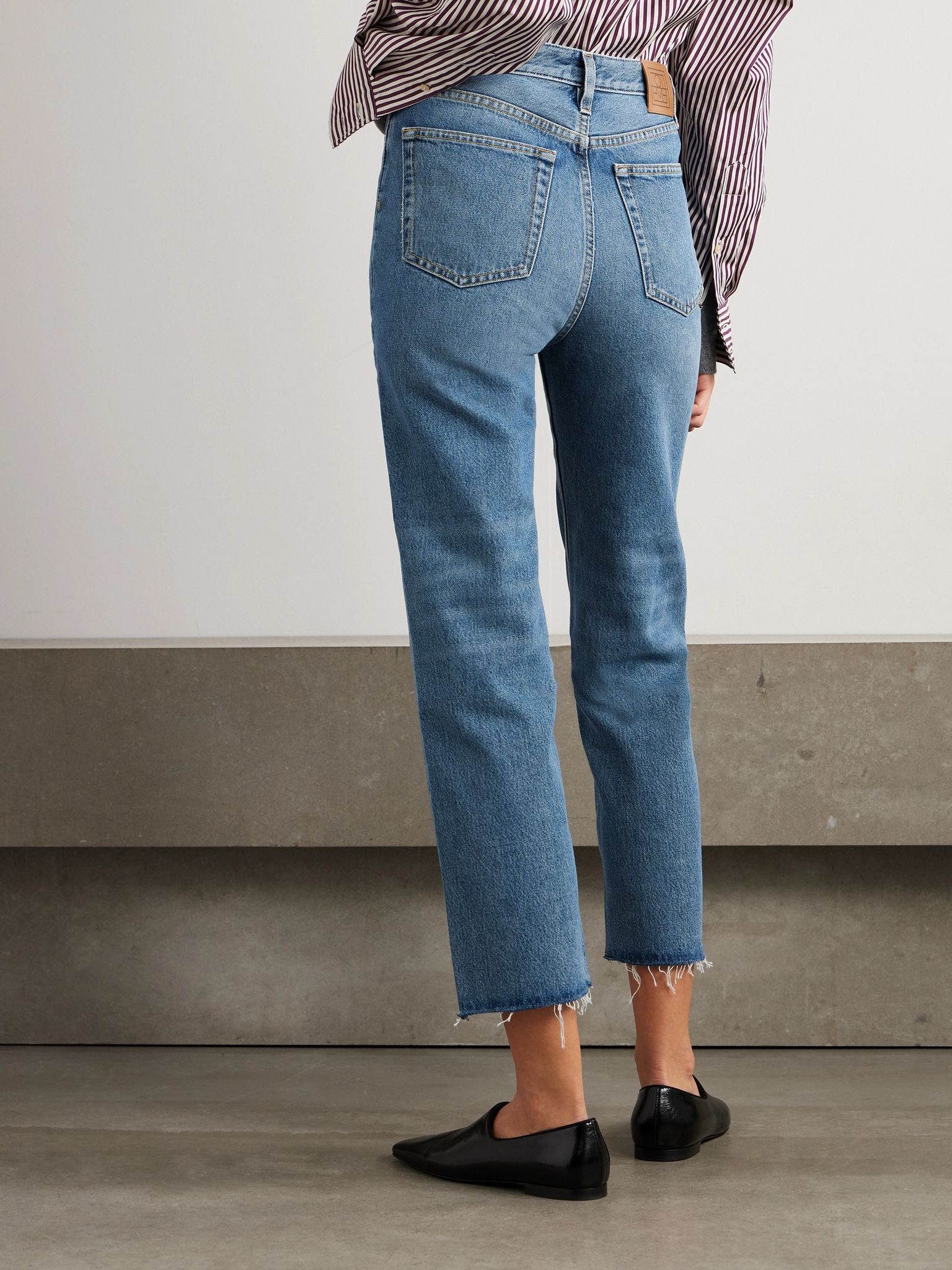 + NET SUSTAIN Classic Cut high-rise straight-leg organic jeans Mid denim - 4