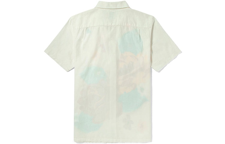Vans Flower and Plants Print Leisure Short Sleeve Shirt Beige/White VN0A5FOP7VJ - 2