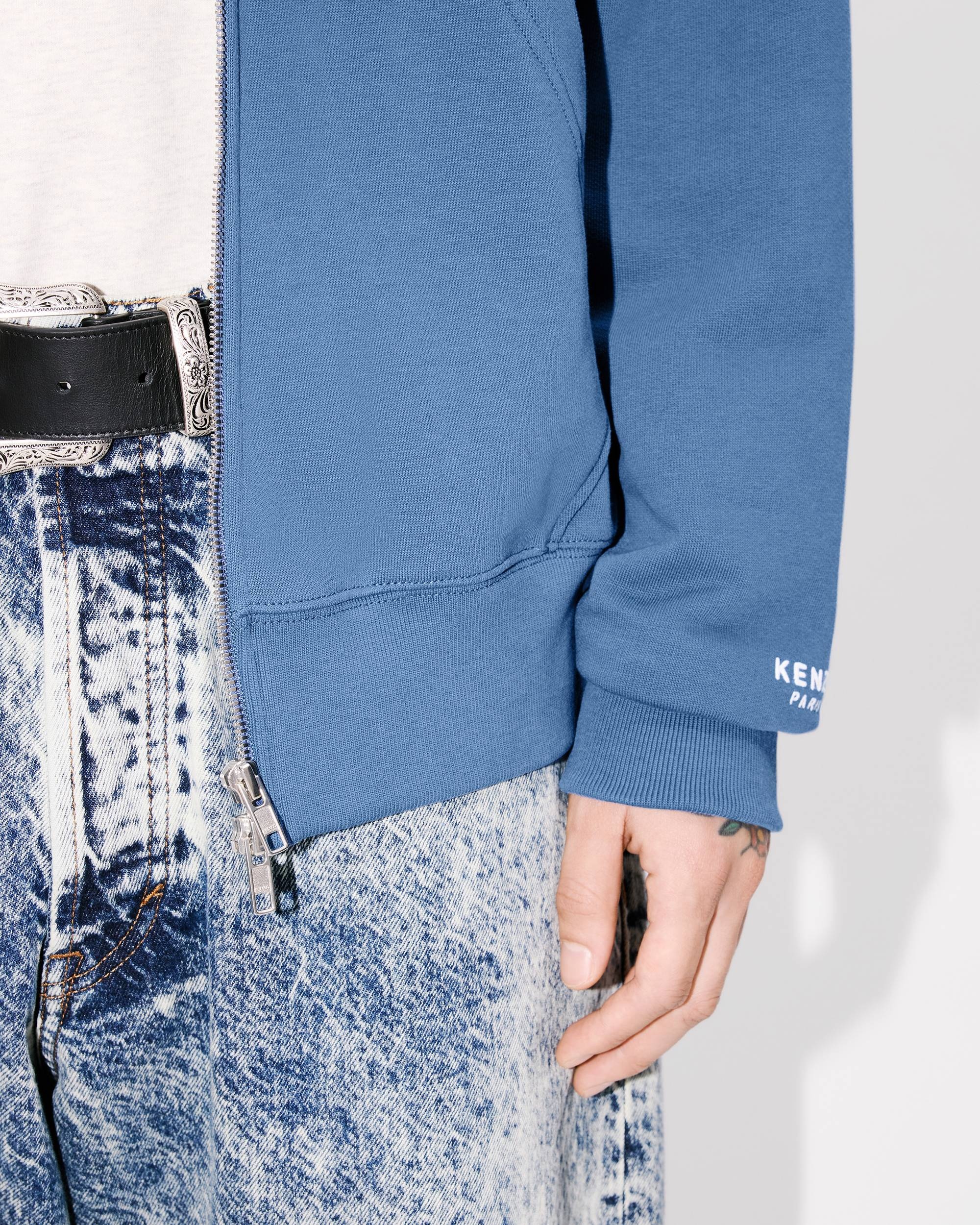 KENZO 'KENZO Pop' embroidered zipped hoodie in cotton