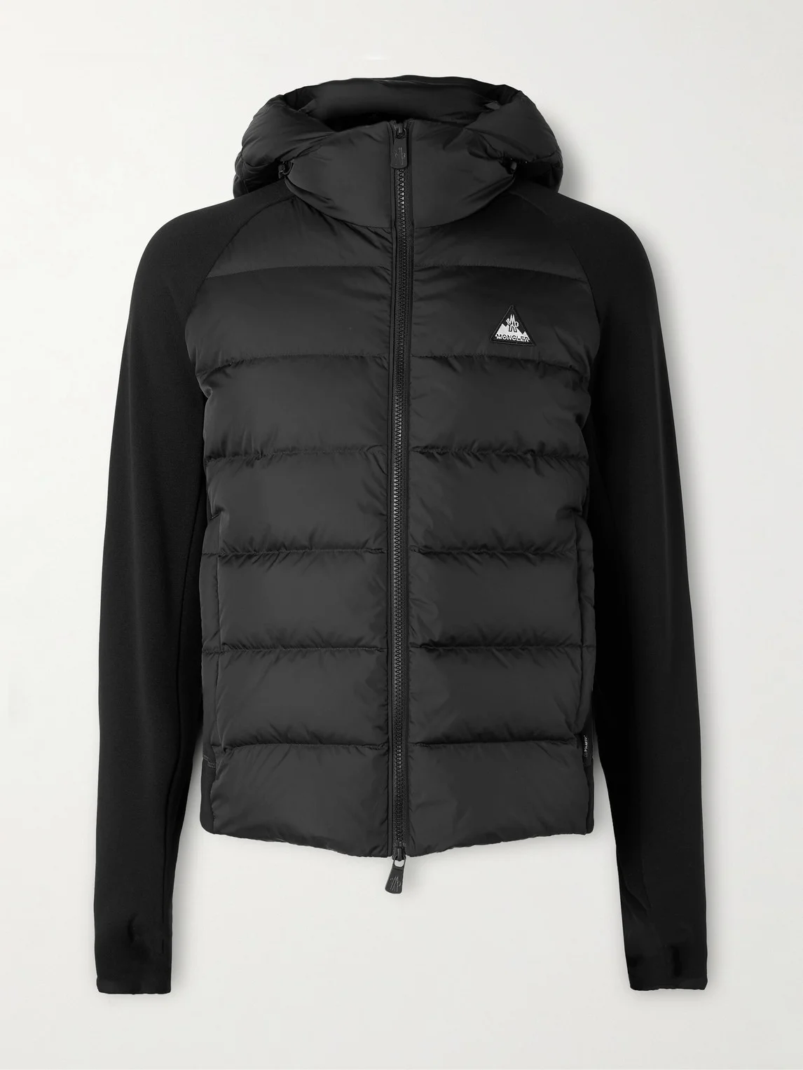 Quilted Shell and Polartec® Power Stretch™ Pro Hooded Down Jacket - 1