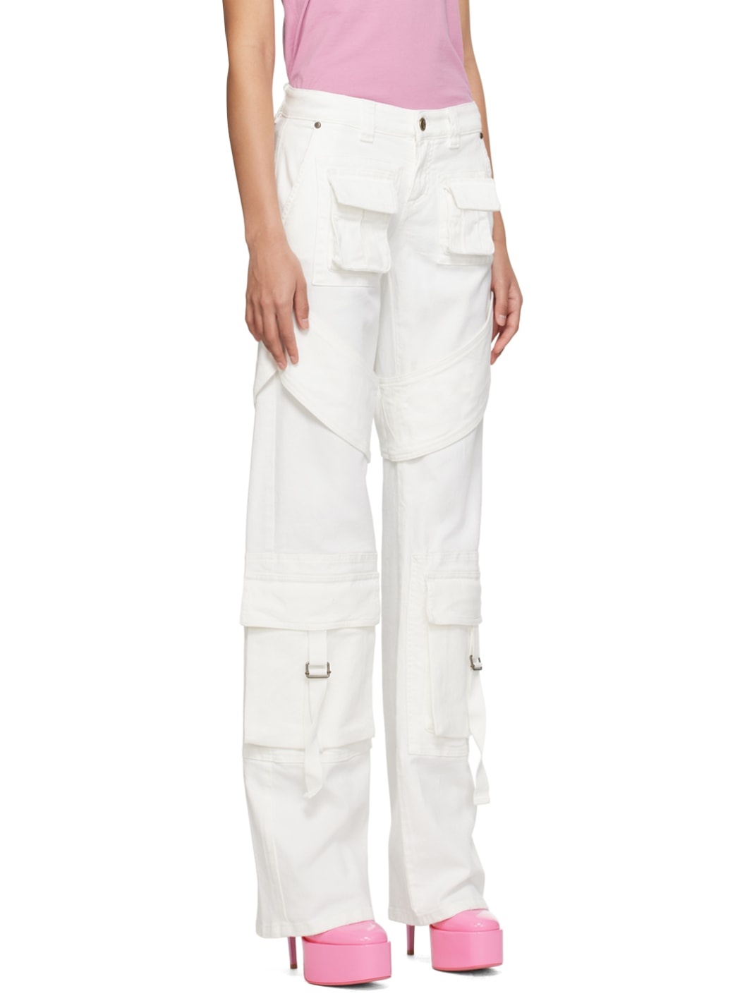 SSENSE Exclusive White Denim Cargo Pants - 2