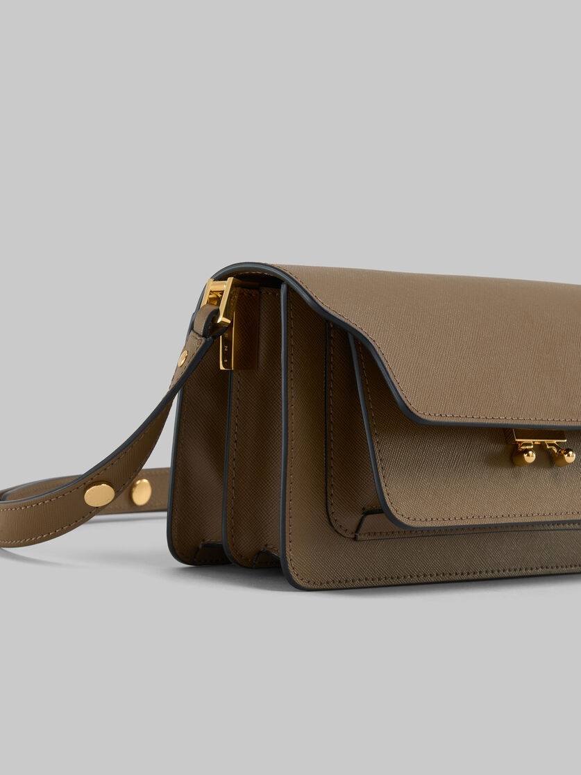 TRUNK BAG E/W IN BROWN SAFFIANO LEATHER - 4