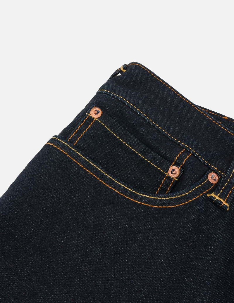 Seagull with Kamon Print Pockets Carrot Fit Jeans #2017 5