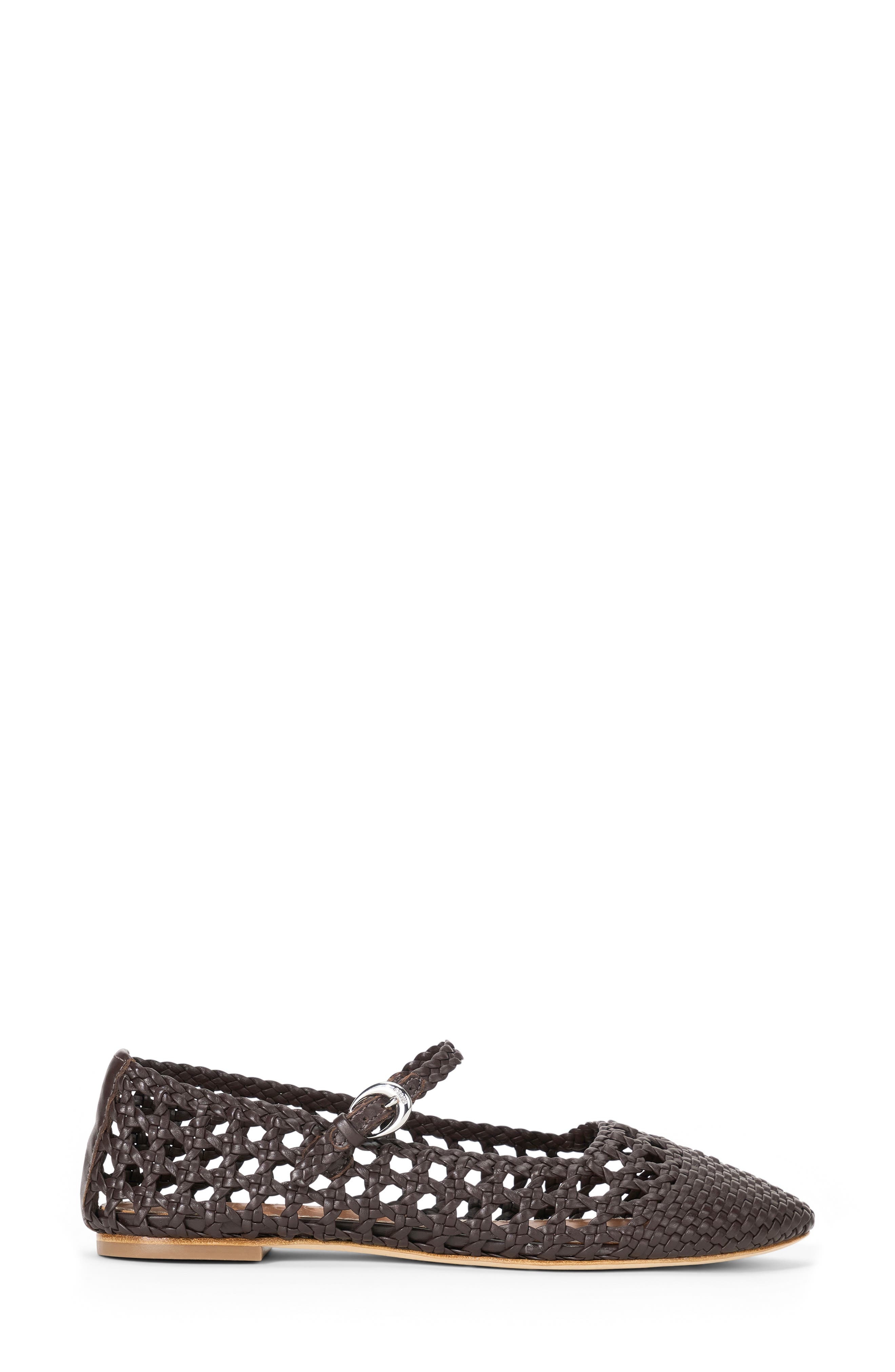 STAUD Nell Woven Mary Jane Flat in Espresso at Nordstrom - 3