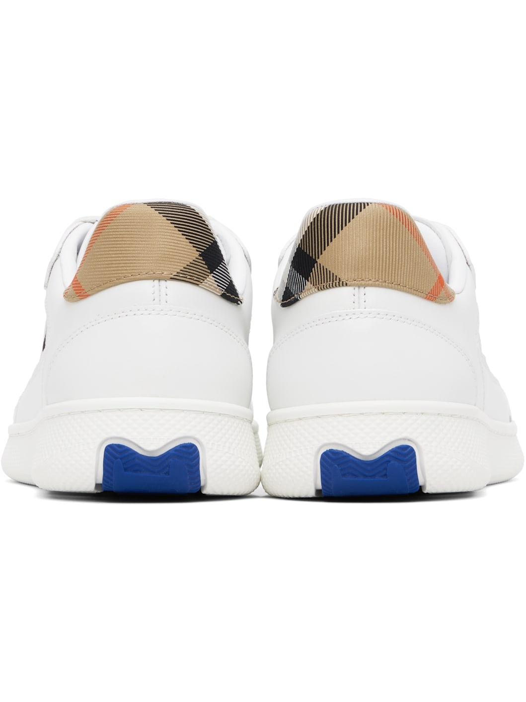 White Leather & Check Terrace Sneakers​ - 2