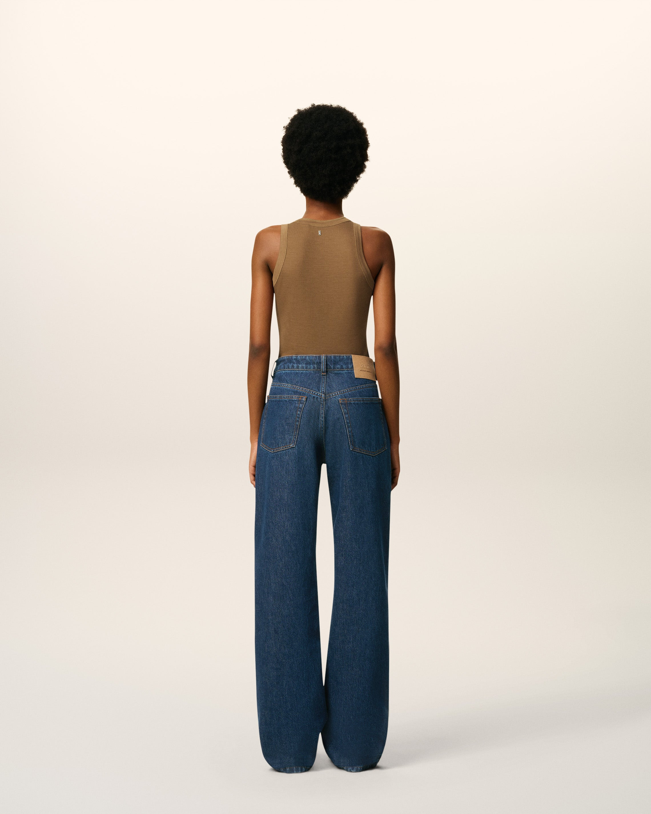 BLUE COTTON LARGE FIT JEANS - 4