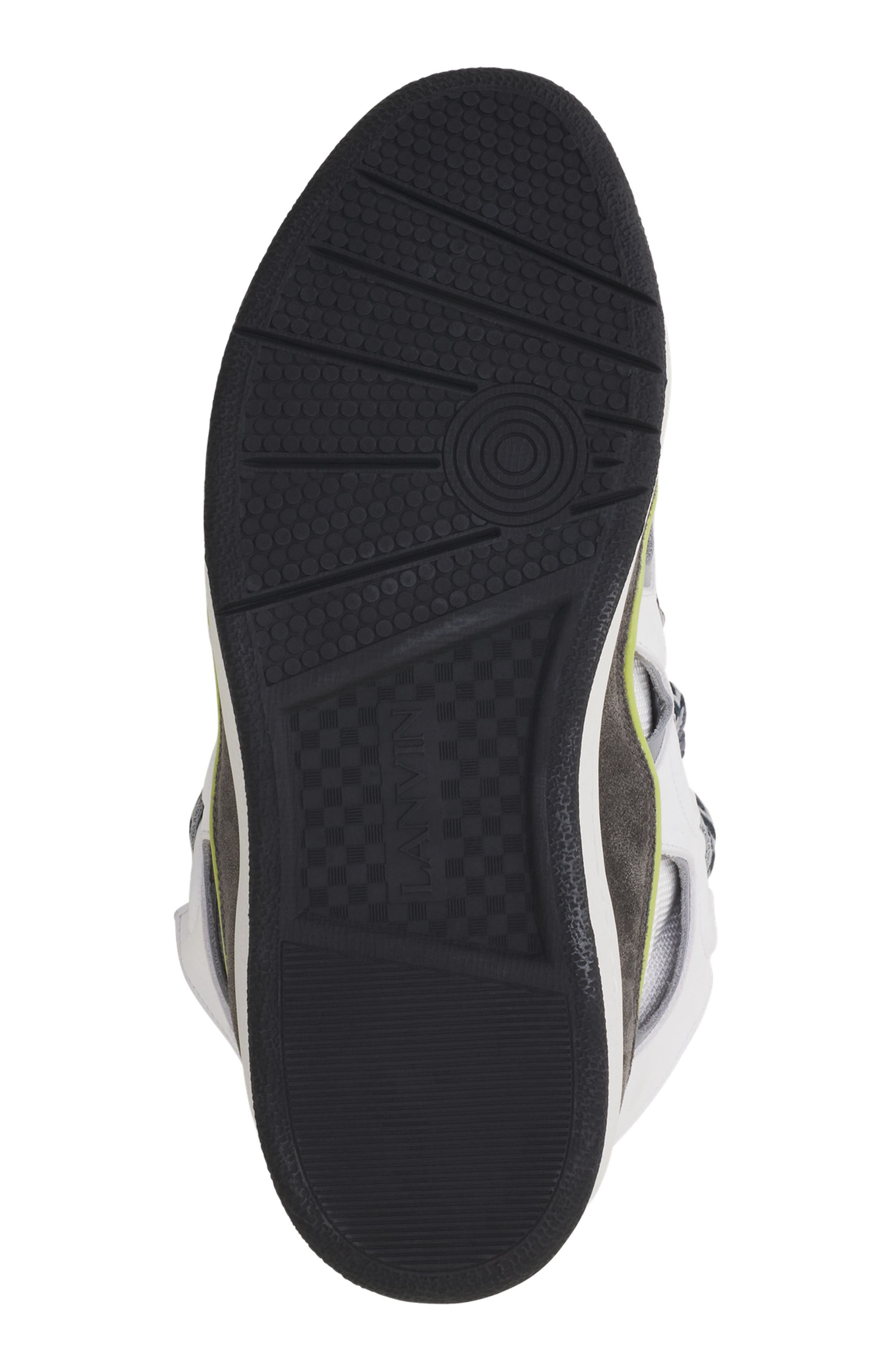 Lanvin Curb Leather Sneakers in White/grey at Nordstrom - 6