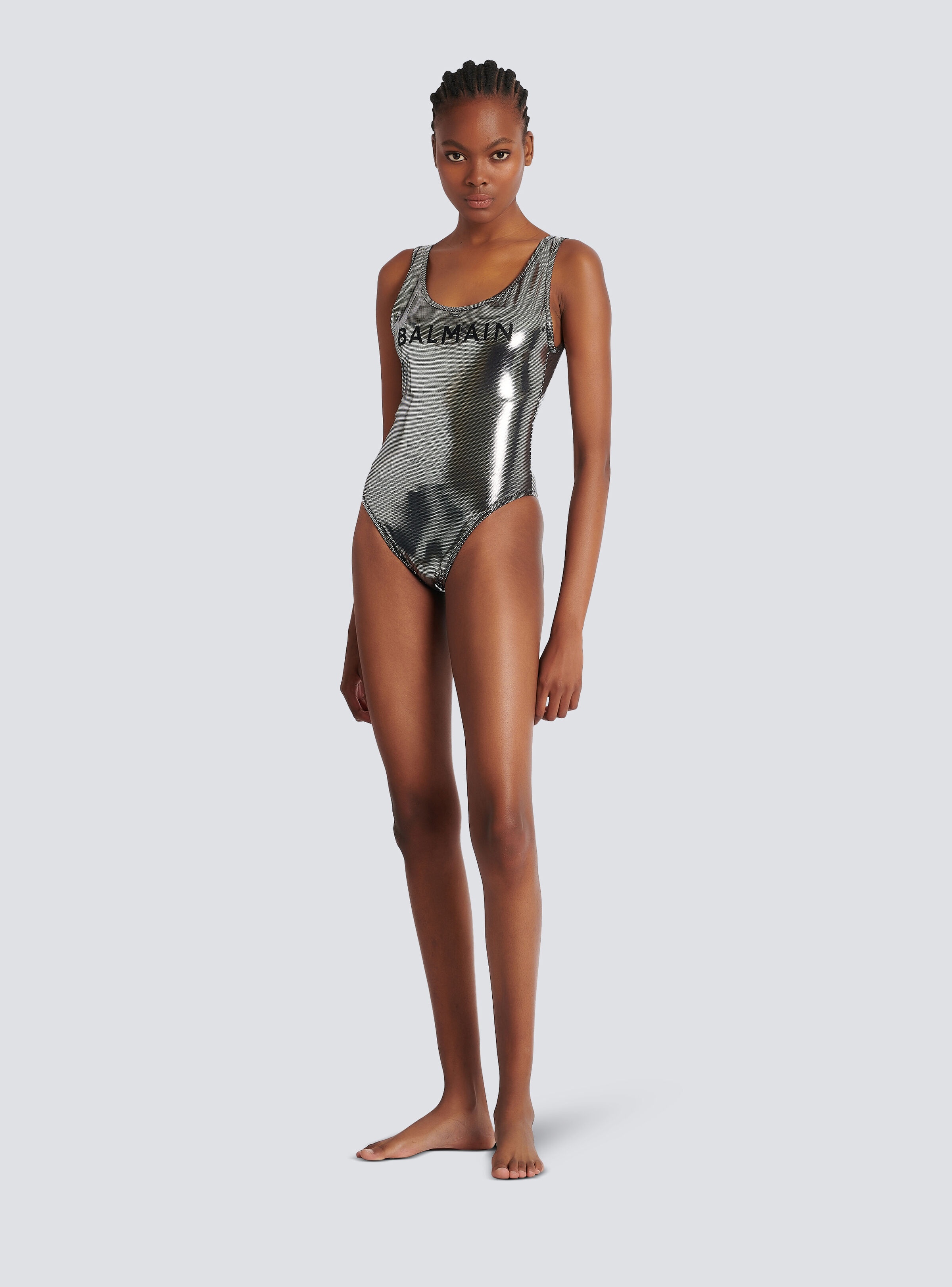 Swimsuit with Balmain logos - 2