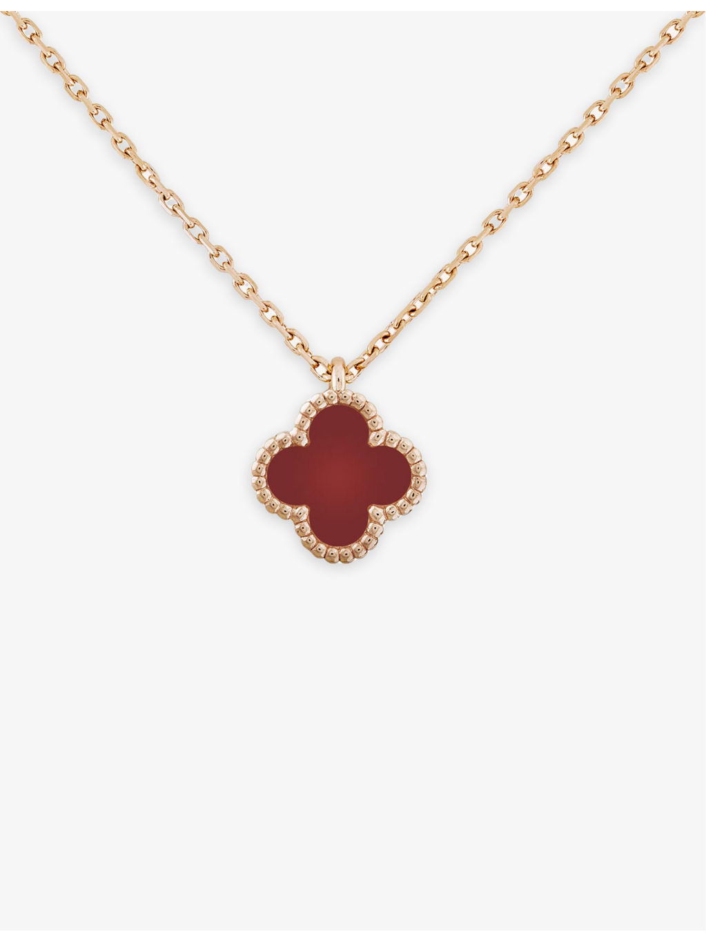 Sweet Alhambra gold and carnelian necklace - 2