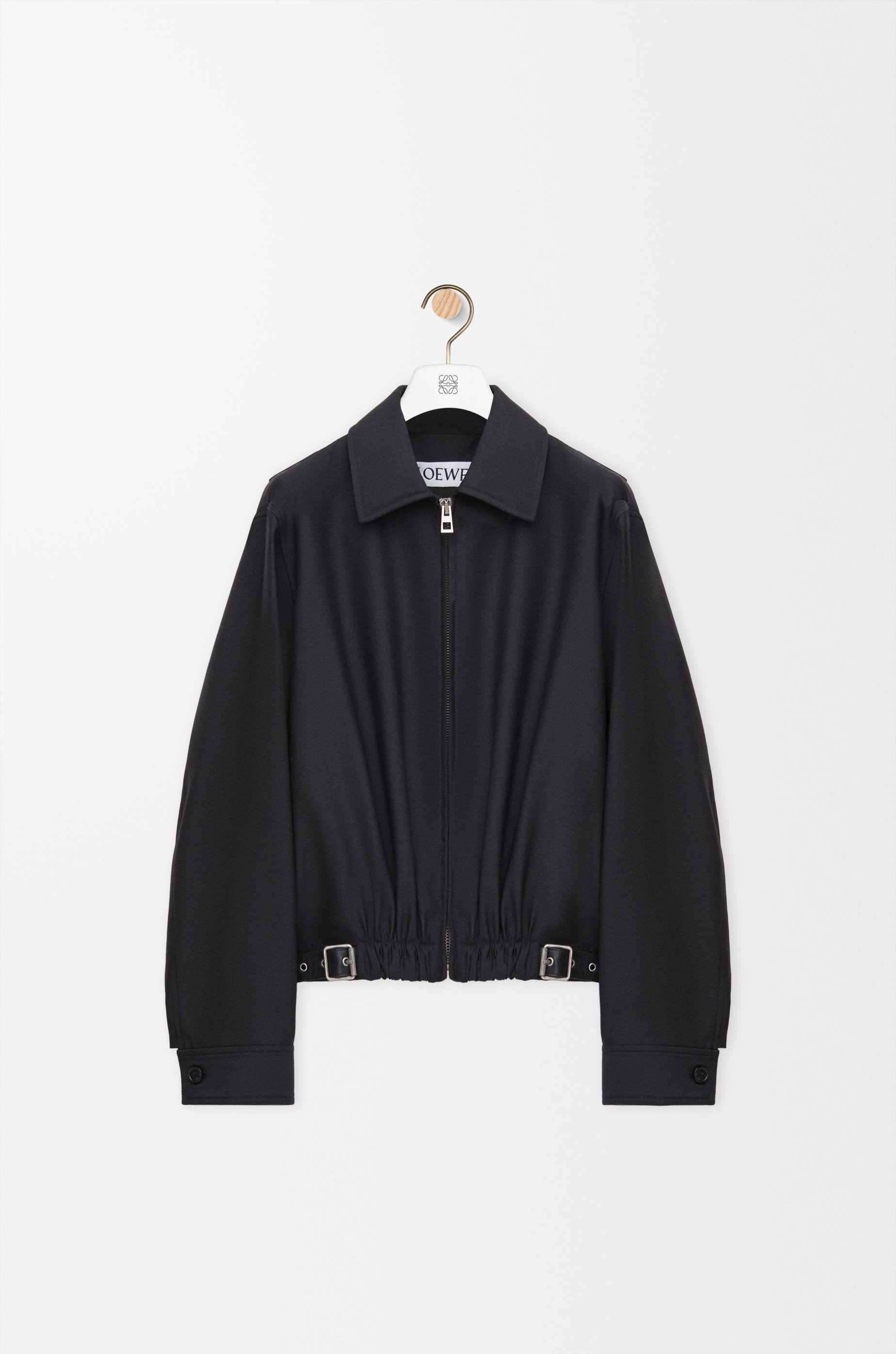 Belted jacket in wool and silk - 1
