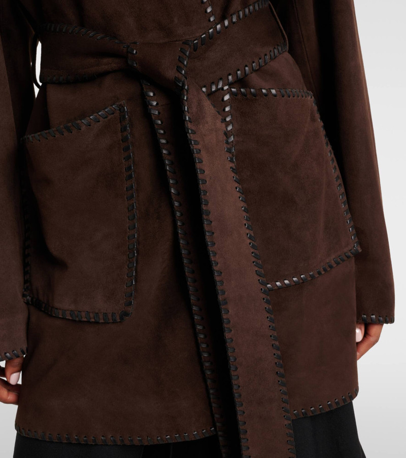Anika suede wrap coat 4