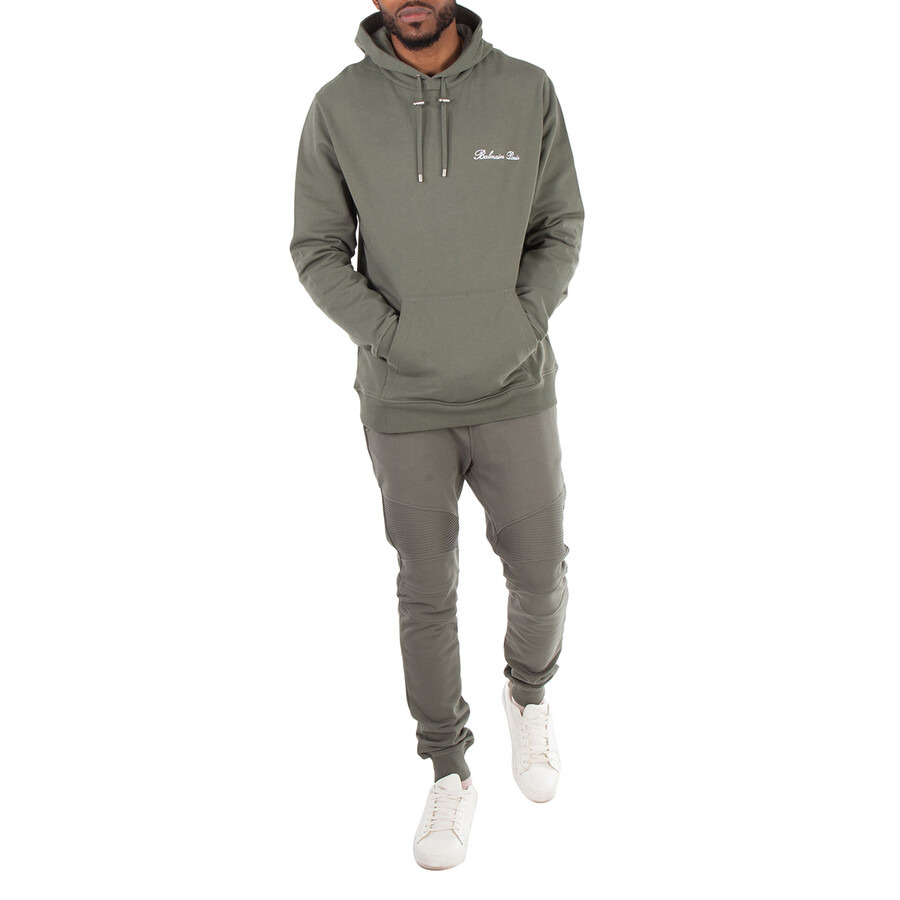 Balmain Flocked Logo Print Joggers - 5