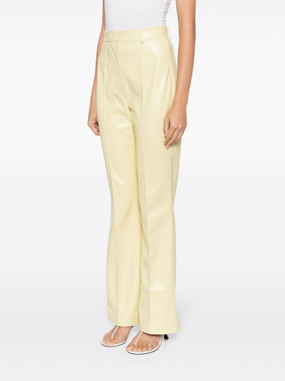 Leena faux-leather flared trousers - 3