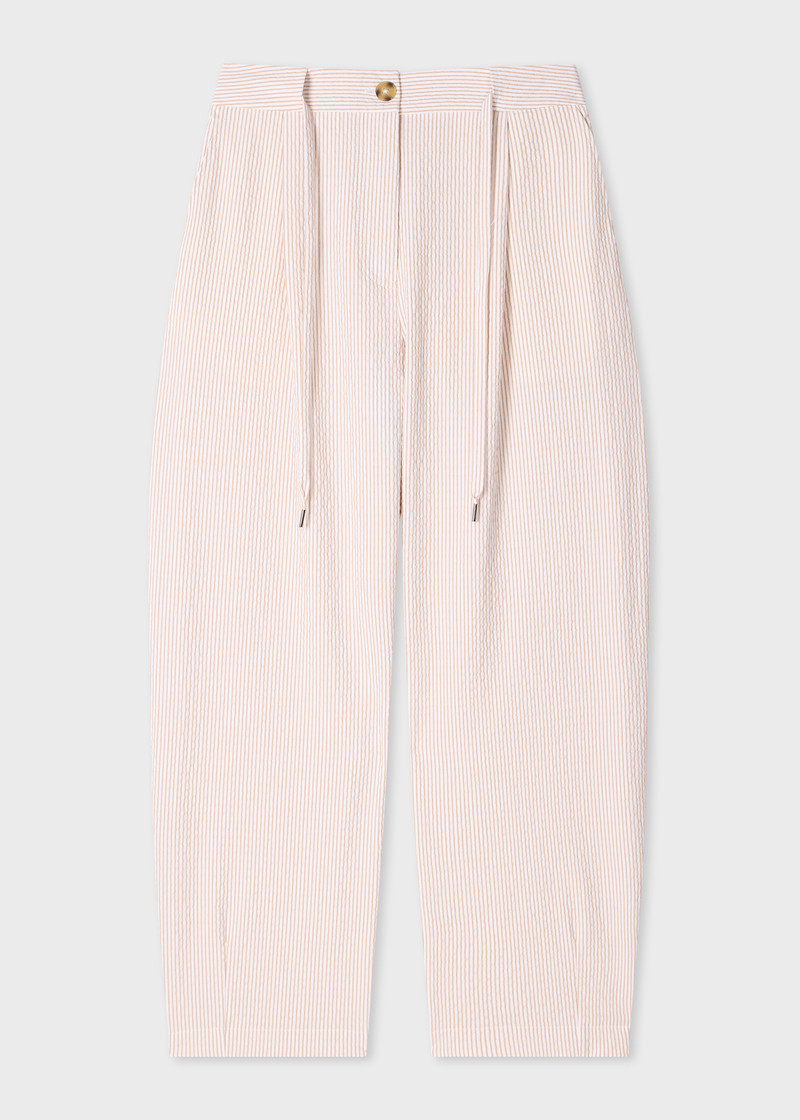 Women's Stripe Seersucker Two Piece Suit 1